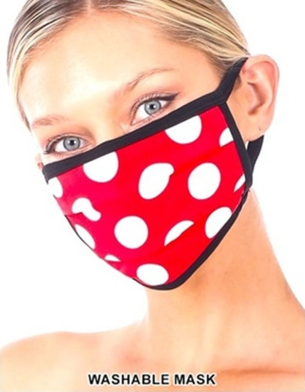 Red Polka Dot Washable Cotton Facemask NWT Survivor Face Masks Unisex OSFA